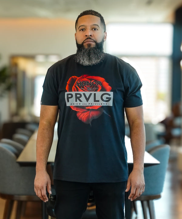 Modern Fit Soft Jersey Honor The Prvlg Rose T-Shirt